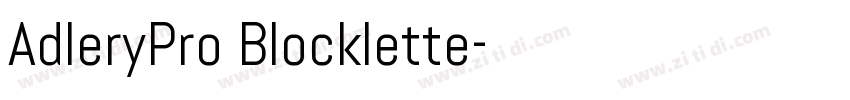 AdleryPro Blocklette字体转换